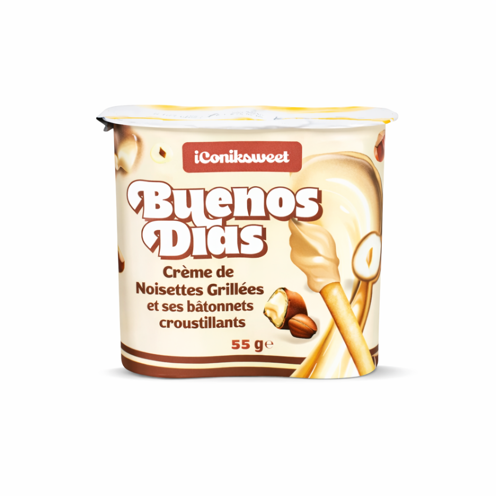 Buenos Dias – Crème de Noisette Grillée & Bâtonnets Croustillants