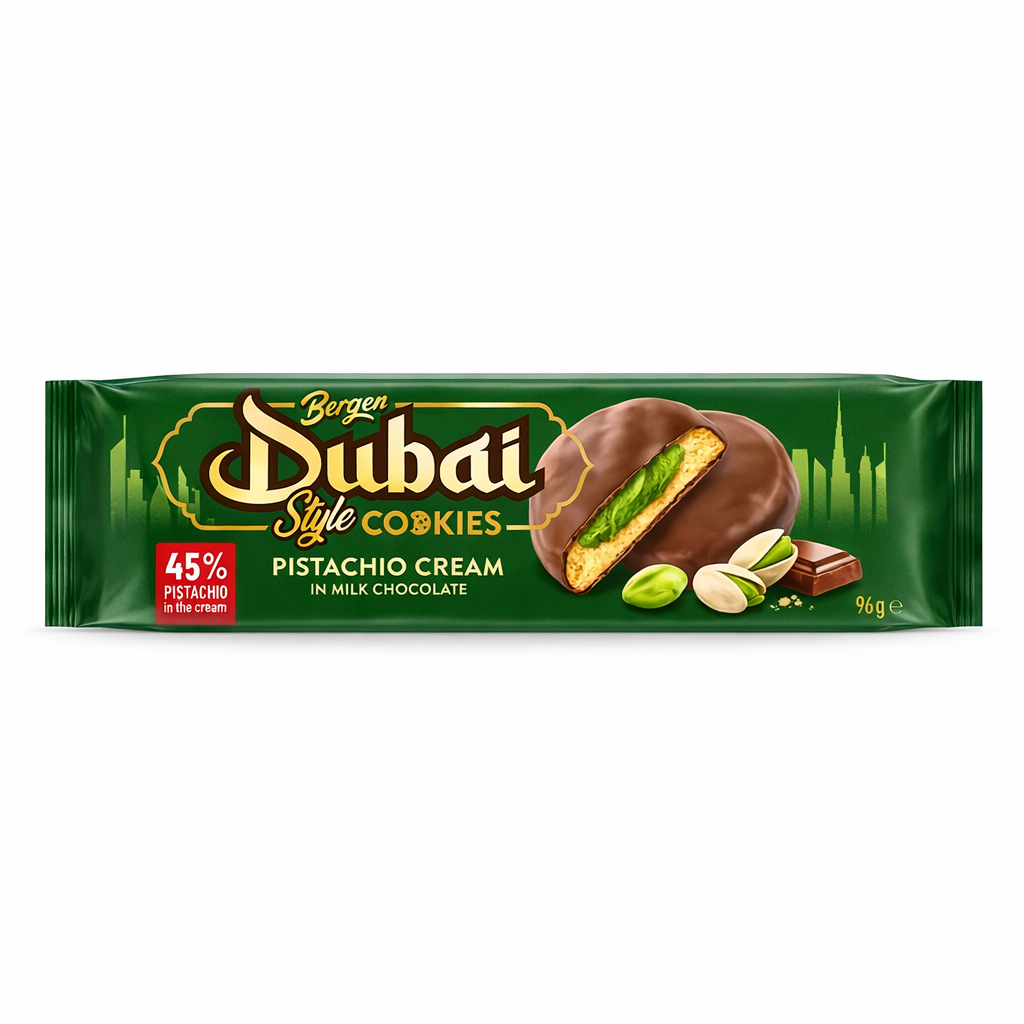 Bergen Dubai Style Cookies Pistachio 96g